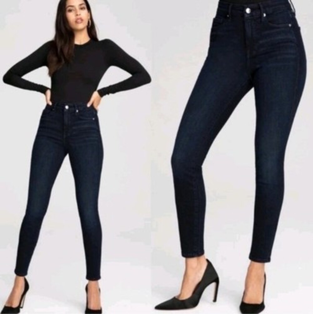 Good American Good Legs Jean Womens 24 Skinny High Rise Stretch Denim GL873CET